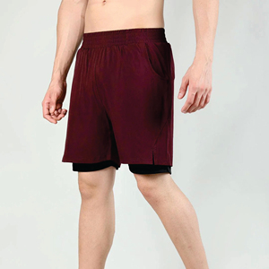 Mens Double-<b>Layer</b> Jogger Pants for Sport Fitness Basketball Training Running Shorts Solid Sublimation Transfer OEM Service - Product Image 1