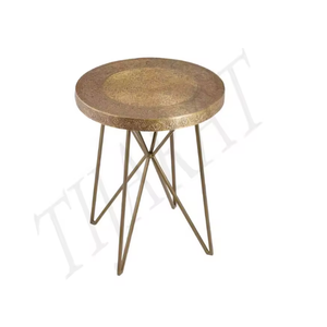 Mesa de centro decorativa de buena calidad y metal de aluminio martillado para sala de estar decoración interior y exterior mesa de centro - Product Image 5