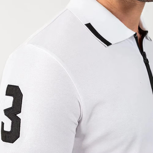 100% coton fait tenue décontracté à manches courtes coupe régulière hommes Polo/Direct usine fait respirant matériel hommes Polo - Product Image 5
