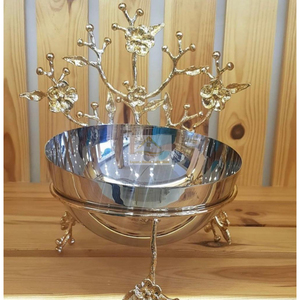 Design luxueux Maison Et Garden Parties Fournitures Bol Gris Et Or Couleur Calice Design Bol En Laiton Au Prix Le Plus Bas - Product Image 6