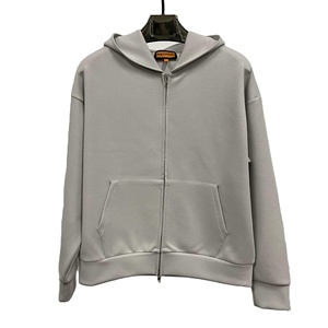 Personnalisé Style Unique Matériau de Haute Qualité Prix de Gros Respirant Blanc Poids Lourd Confortable Double Fermeture Éclair Sweats à Capuche - Product Image 1