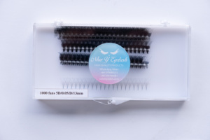 Impresionantes pestañas naturales negras 5D/1000 para maquillaje de ojos, luz suave, entrega rápida, Etiqueta Privada, extensiones de pestañas de aspecto seguro - Product Image 5