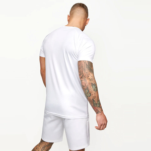 ชุดเสื้อยืดแขนสั้นสีพื้นสำหรับผู้ชาย,ชุดออกกำลังกายแบบสตรีทแวร์ชุด2ชิ้นสำหรับฤดูร้อน - Product Image 2