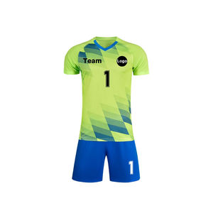 Uniforme de fútbol de color sólido de calidad superior para venta en línea al por mayor personalizado transpirable deportes sublimación Conjunto de camiseta de fútbol - Product Image 2