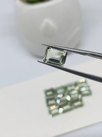 Citrine taille baguette, qualité AA, vert naturel, certifiée par un tiers, 5-8 carats, pierre brute, traitement par cirage/huile pour bijoux