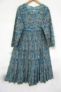 Top vente Designer à la recherche coton tissu confortable dames femmes décontracté impression Maxi robes dans Unique à la mode Style ensemble - Product Image 6