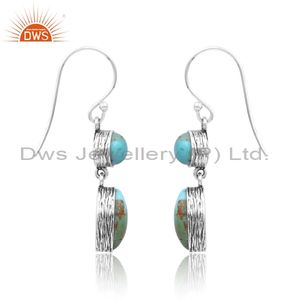 DWS Bijoux Kingman Turquoise Boucles d'oreilles en argent sterling 925 avec pierres précieuses Fabrication de cadeaux de fête de mariage à la mode pour femmes - Product Image 4