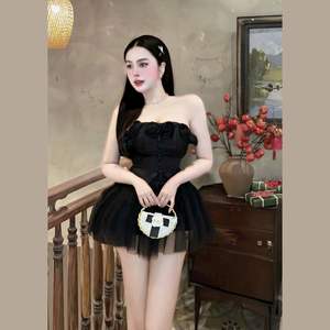 Vestido de fiesta por encima de la rodilla de estilo dulce de moda de alta calidad-Tela lujosa con detalles femeninos para una apariencia segura en cualquier celebración - Product Image 3