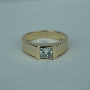 Anillo de diamante creado en laboratorio Premium 1 quilate EF Color VS1 claridad corte princesa oro rosa oro plata IGI SGL joyería certificada - Product Image 6