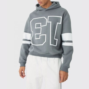 Sudadera con Capucha para Hombre, Estilo Holgado, Desgastada, con Efecto Desteñido por el Sol, de Algodón Grueso y Transpirable, Corte Regular, Impresión Digital - Product Image 1