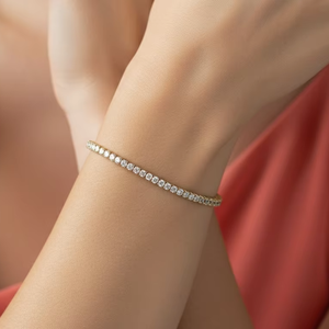 Pulsera de tenis para mujer de oro de 14 quilates con diamantes naturales 2.00Ctw Pulseras y brazaletes de diamantes - Product Image 5