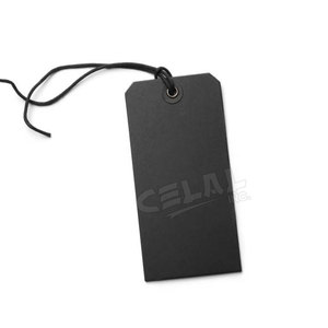 Étiquettes de vêtements en papier avec Logo en relief personnalisé, étiquette volante en papier pour la vente en ligne - Product Image 3
