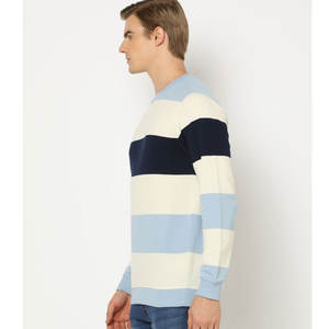 เสื้อสเวตเตอร์ของผู้ชายผ้าคอตตอนผสมสีพื้นขนาดพลัสไซส์ออกแบบได้ตามต้องการ - Product Image 2