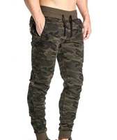 Pantalon de jogging décontracté pour hommes en gros, avec logo brodé personnalisé, ourlet ouvert, coupe régulière, polyester/coton