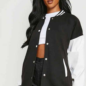 Veste universitaire en cuir avec broderie chenille personnalisée 2024, logo personnalisé, pour femmes, style baseball, hiver, vente chaude, taille XL, vente en gros - Product Image 5