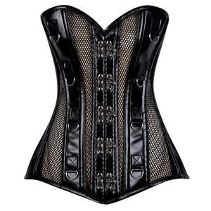 Women's Sexy Over bust Shapewear <b>Corset</b> Tops Modern Breathable <b>Leather</b> for Plus Size Shapers with best cheap quality women - Product Image 2