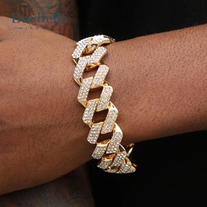 18K Gold 20mm VVS Moissanite Diamond Miami Cuban Bracelet with Big Box Clasp Hip Hop Style <b>for</b> <b>Men</b> - Product Image 1