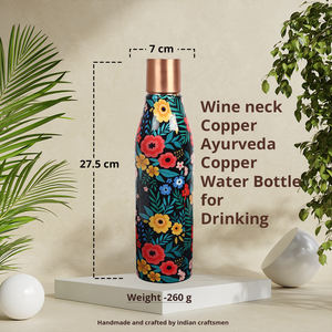 High Quality Large Pure Copper <b>Water</b> <b>Bottle</b> 2 Cup <b>Glass</b> Premium Packaging Yoga/Gym Use Lid Included Direct Access Custom Logo - Product Image 5