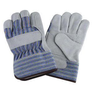 Gants de travail en cuir de vachette, manchette de sécurité, résistance à la chaleur pour les industries d'aménagement paysager de construction - Product Image 1