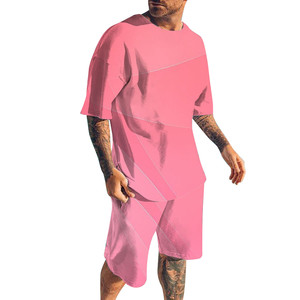 Ensemble deux pièces à imprimé hawaïen pour hommes, chemise d'été, short, vêtements de plage, vêtements de vacances, tenues pour hommes, été 2024 - Product Image 1