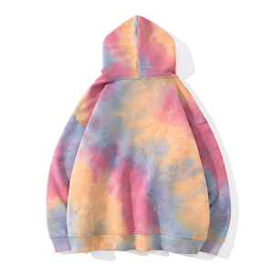 Sudadera con Capucha Extra Grande de Forro Polar para Hombre, Estilo Tie-Dye, Transpirable, Comodidad Diaria con Capucha Ajustable, Diseño Sólido - Product Image 5