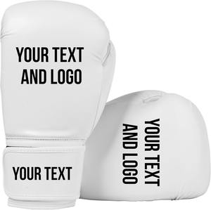 Gants de boxe en cuir personnalisés pour le MMA, le sparring et le kickboxing, fermeture à crochets et boucles, gants d'entraînement de gym unisexes. - Product Image 1