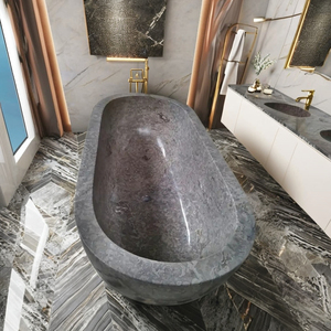 Grande baignoire autoportante en marbre naturel - Product Image 3