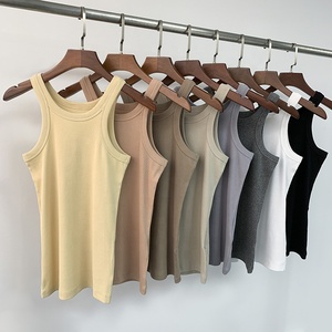 Camisetas tejidas de algodón sin mangas personalizadas para mujer al por mayor, ropa de calle sin mangas, camisetas de verano OEM/ODM, tallas grandes de fábrica disponibles - Product Image 1