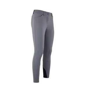 Culotte extensible pour femmes Patch au genou en daim Vêtements équestres personnalisés en vrac Vente en gros Pantalon d'équitation - Product Image 1