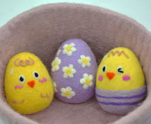 Factory Direct Wholesale Eco-Friendly Handmade Wool Felt <b>Easter</b> Egg Set Spring <b>Baby</b> <b>Toys</b>, from Nepal - Product Image 4