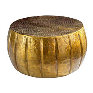 Elegante mesa de centro plateada con diseño de acabado martillado Mesa de salón Metal Precio personalizado muebles de sala de estar - Product Image 3