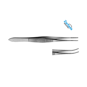 Fórceps de IRIS Graefe de acero inoxidable de alta calidad, fabricante y exportador de instrumentos quirúrgicos ligeramente curvados de 10cm - Product Image 2