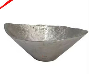 Nuevo cuenco de chocolate de aluminio y metal con acabado plateado de aspecto elegante para restaurante y bar de hotel - Product Image 1