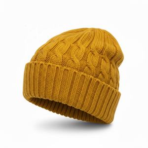 Bonnet en acrylique tricoté à la machine et bonnet uni tendance pour homme, broderie personnalisée, bonnet pour l'extérieur - Product Image 4