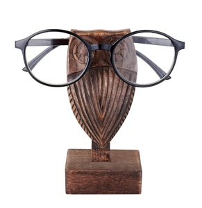 Cadeau de noël en bois hibou porte-lunettes support lecture table de chevet lunettes retenue cadeaux pour femmes hommes maman papa voiture - Product Image 1