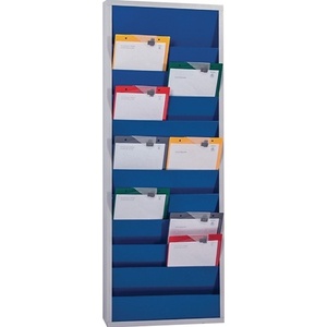 Paper & Media <b>Box</b> Workshop Planner H1278xW554xD74 Mm Ultramarine Blue RAL 5002 2-Row EICHNER - Product Image 1