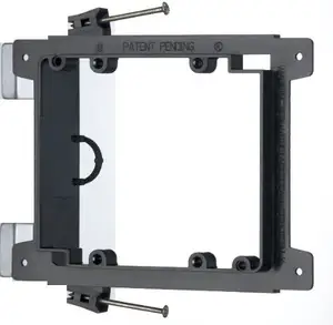 Low Voltage Nail-On Dry Wall Mounting Bracket For the New Constructions Double Gang Screw-On