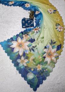 ชุดส่าหรีงานทำมือสไตล์เรียบง่ายผ้าจอร์เจียสำหรับงานปาร์ตี้งานแต่งงานงานพรอม - Product Image 5