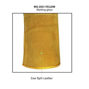 Gants de soudage de sécurité de haute qualité à bas prix fabriqués en usine, en cuir de vachette, personnalisables, unisexes, FIRST FITNESS - Product Image 2