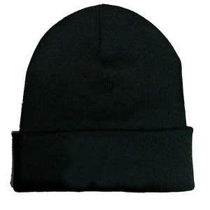 Green Knit Beanie Hat with Leather Patch Unisex <b>Winter</b> <b>Cap</b> Casual Style Adult Size 56-58CM - Product Image 6
