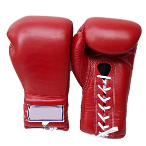 In Red Color Good Selling Highest Quality Make Your Own New Arrival Boxing <b>Gloves</b> With <b>Laces</b> by ABDULLAH MARTIAL ARTS - Product Image 1