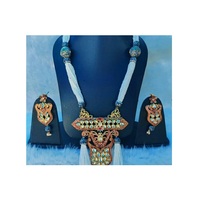 Collier à breloques en laiton artificiel coloré pour femmes, accessoire de bijoux de mariage fabriqué à la main d'excellente qualité