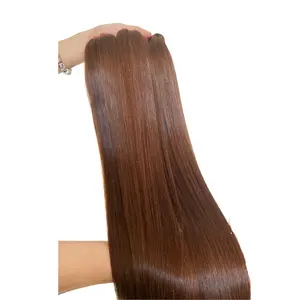 Raw Unprocessed Best Selling Mirror Bone Straight Hair Extensions Weaves And Wigs Double Drawn Human Hair