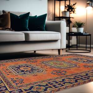 Printed Rug: Vintage Style Soft Floor Mat for Home Decor,Velvet Rug - Product Image 4