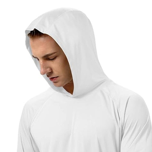 Chemise à capuche légère à manches longues pour hommes, pull à séchage rapide et évacuation de l'humidité pour le sport, la salle de sport et les vêtements décontractés - Product Image 6