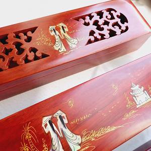 Boîte à baguettes en bois, nouveau Design, usine, Logo personnalisé, motif de dame vietnamien, fabriqué au Vietnam, haute qualité - Product Image 2