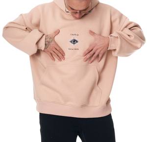 Sweat-shirt à capuche Boxy surdimensionné avec logo personnalisé pour hommes Sweat-shirt en coton polaire épais brodé dans la couleur unie dans des couleurs personnalisables pour l'hiver - Product Image 6