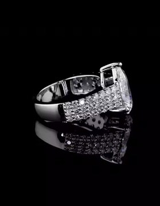 14K oro blanco 2CTW VS1 corte radiante laboratorio crecido diamante compromiso aniversario anillo Unisex plata esterlina IGI certificado fino - Product Image 3