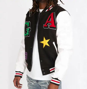 Nouvelle lettre personnalisée universitaire hommes patchs en chenille appliques baseball bombardier letterman vestes personnalisées - Product Image 2