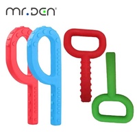 Outils d'entraînement musculaire oral en silicone en forme de P, de D et de T pour enfants autistes, bâton de dentition manuel sonore, rééducation de la parole
